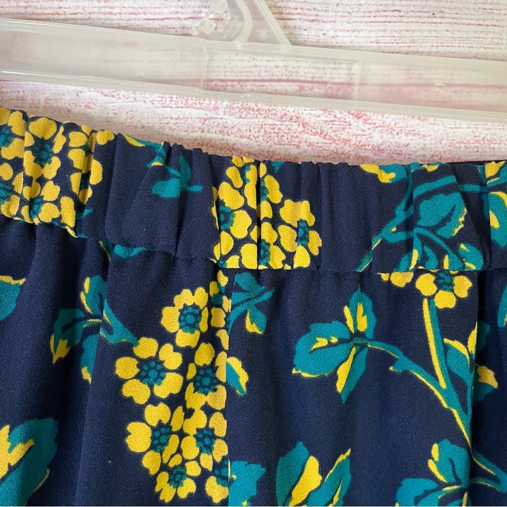 J Crew Style K1110 Floral Wide Leg Cropped Pants Size 12‎ - Picture 5 of 8